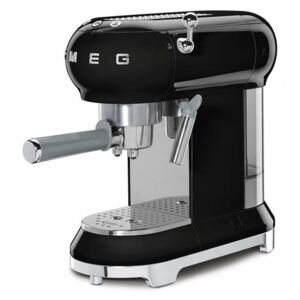 SMEG 50's Retro Style pákový kávovar na Espresso / Cappucino 15 barov 2 cup čierna, čierna