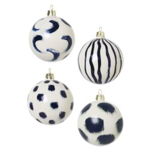 Ferm Living Ručne maľované vianočné ozdoby, blue