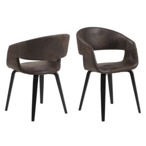 Dizajnová stolička Nere, hnedá