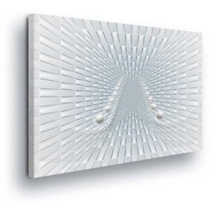 GLIX Obraz na plátne - Abstract 3D White Track 2 x 40x60 / 2 x 30x80 / 1 x 30x100 cm