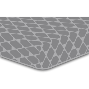Sivá elastická plachta so vzorom DecoKing Rhombuses, 160 × 200 cm