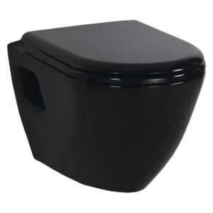 SAPHO - PAULA WC závesné 35,5x50cm, čierna (TP325.40100) (TP325-11SI)