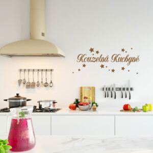 GLIX Kúzelná kuchyne - nálepka na stenu Hnedá 50 x 20 cm