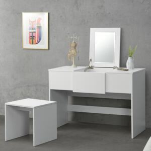 [en.casa] Toaletný stolík so zrkadlom "Dalvik" ABYH-6103 biely