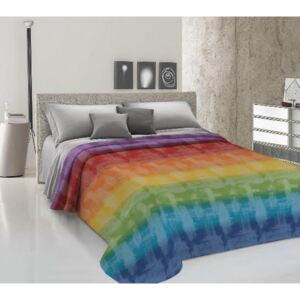 Žakarová prikrývka na posteľ Dúha viacfarebná