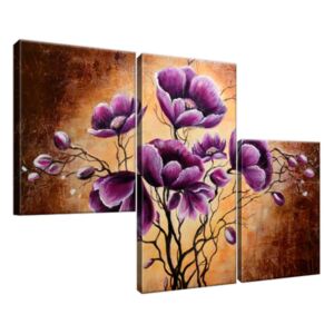 Obraz na plátne Rastúce fialové kvety 90x60cm 1506A_3L