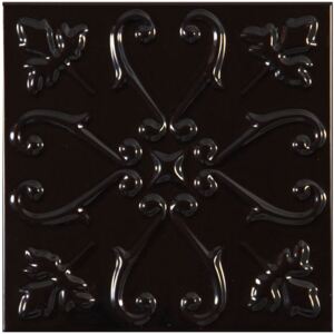 Obklad čierny lesklý s 3D vzorom 20x20cm COOL BLACK