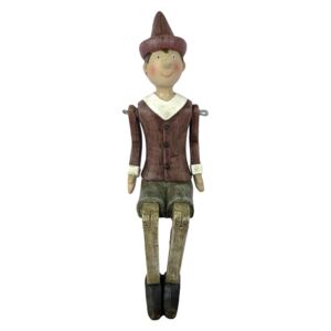 Clayre & Eef Dekorácie sediaci Pinocchio - 6 * 10 * 20 cm