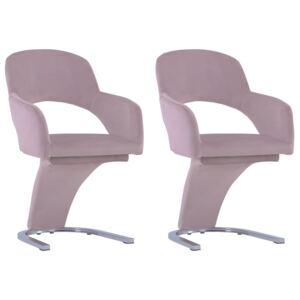 Jedálenské stoličky 2 ks, ružové, zamat