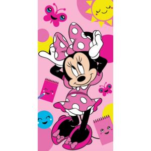 Setino Detská osuška \"Minnie Mouse\" - ružová - 70 x 140 cm