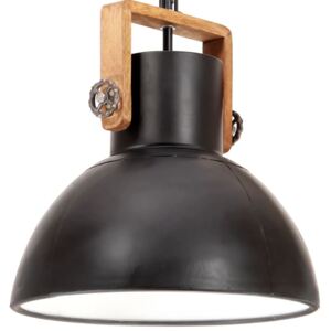 Industriálna závesná lampa 25 W čiernočierna 40 cm okrúhla E27
