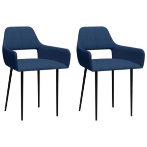 Jedálenské stoličky 2 ks, modré, látka