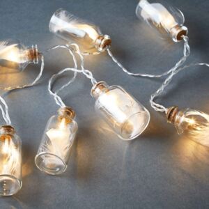 FEATHERS LED Svetelná reťaz poháre s pierkami 10 svetiel