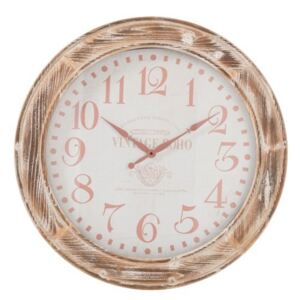 Drevené nástenné hodiny Vintage Boho - Ø 78cm