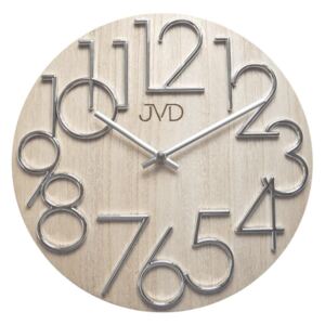 Dizajnové nástenné hodiny JVD HT99.2 krémové