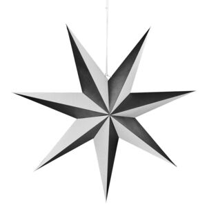 Butlers LATERNA MAGICA Papierová dekoračné hviezda 60 cm - čierna/biela