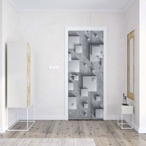 GLIX Fototapeta na dvere - Concrete Squares 3D