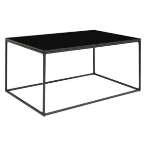 Čierny konferenčný stolík s kovovým rámom House Nordic Vita, 90 x 60 cm