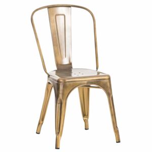 Kovová stolička Ben ~ zlatá Farba Zlatá