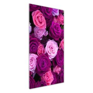 Moderný akrylový fotoobraz Ružové ruže pl-oa-50x125-f-119226087
