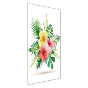 Foto obraz akrylové sklo Havajské kvety pl-oa-50x125-f-85139888