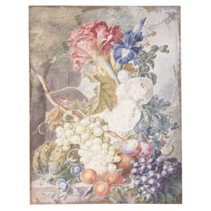Vintage obraz s motívom ovocia a kvetín - 55 * 3 * 73 cm