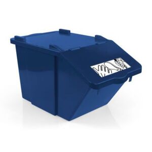 Odpadkový kôš na triedený odpad TTS, objem 45 l, modrý