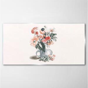 Obraz na skle Obraz na skle Kreslenie kvetov