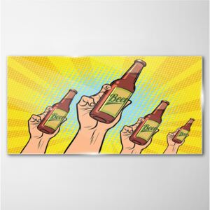 Skleneny obraz Skleneny obraz Abstrakcie pivo nápoj comics