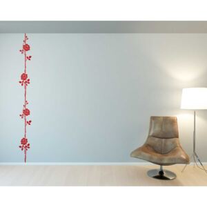 GLIX Růže - samolepka na zeď Svetlo červená 40 x 100 cm