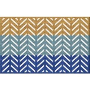 Trade Concept Kokosová rohožka béžovo-modrá, 40 x 60 cm