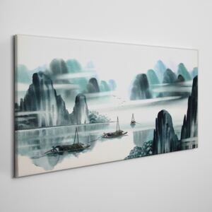 Obraz na plátně Obraz na plátně Čínske atramentové lode