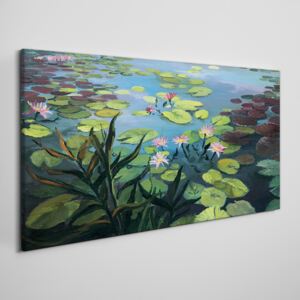 Obraz na plátně Obraz na plátně Jazero kvet listy kvety