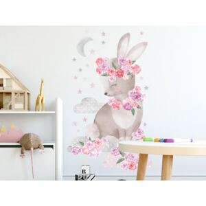 PASTELOWE LOVE Dekorácia na stenu SECRET GARDEN Rabbit - Zajačik ružový