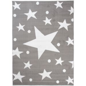 Kusový koberec PP Hviezdičky sivý, Velikosti 80x150cm