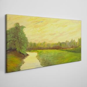 Obraz na plátně Obraz na plátně Maľovanie rieky prírody