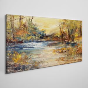Obraz na plátně Obraz na plátně Abstrakcie lake les