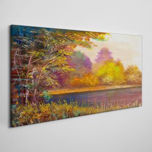 Obraz na plátně Obraz na plátně Maľovanie stromov vody