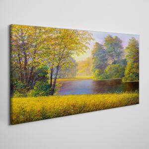 Obraz na plátně Obraz na plátně Lesné kvety rieka príroda