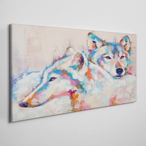 Obraz na plátně Obraz na plátně Temperovaná zvieratá vlci