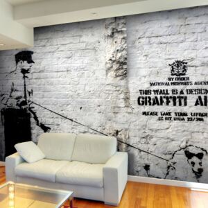 Fototapeta - Banksy - Graffiti Area 350x245 cm