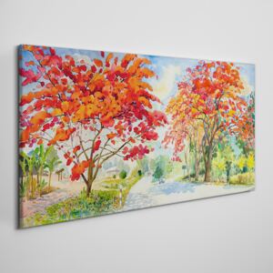 Obraz na plátně Obraz na plátně Strom kvety cestné obloha