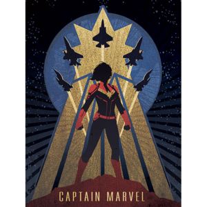 Obraz na plátne Captain Marvel - Deco, (60 x 80 cm)