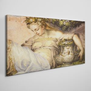 Obraz na plátně Obraz na plátně Staroveké ženy kvety