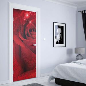 GLIX Fototapeta na dvere - Red Rose Sparkles