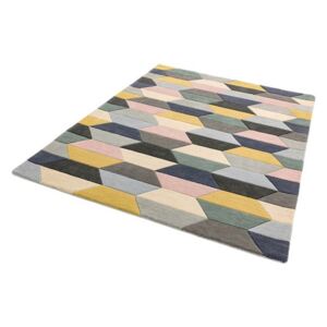 Asiatic London koberce ručne všívaný kusový koberec Funk honeycomb/pastel - 70x200 cm