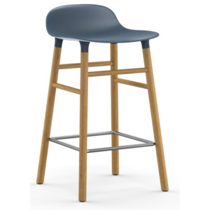 Normann Copenhagen Barová stolička Form 65 cm, blue/oak