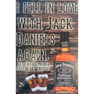 Ceduľa Jack Daniels - I fell in love with Jack Daniels again 30cm x 20cm Plechová tabuľa