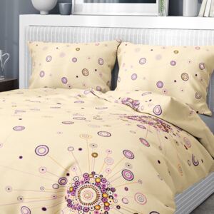 Goldea bavlnené posteľné obliečky - vzor 434 fialové lúče 140 x 200 a 70 x 90 cm