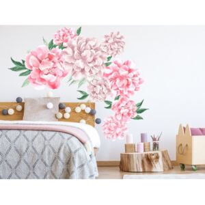 PASTELOWE LOVE Dekorácia na stenu SECRET GARDEN Peonies - Kvety pivonky ružové